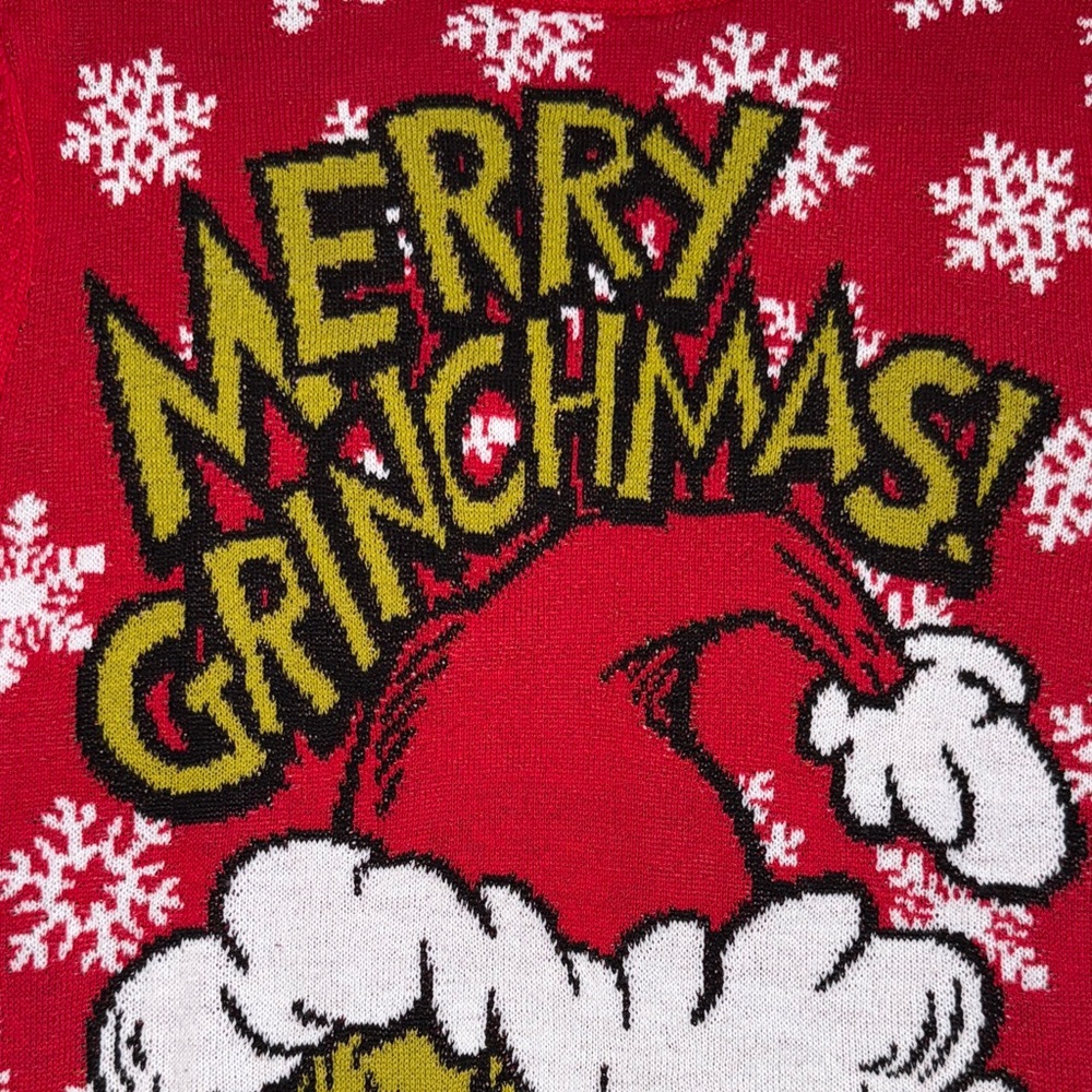 Dr. Seuss Red Grinch Crewneck Sweater - Picture 3 of 9